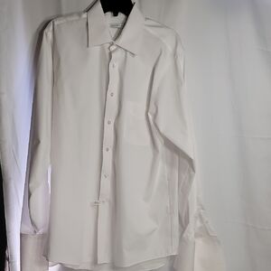Geoffrey Beene White Dress Shirt Elegant Formal Wear